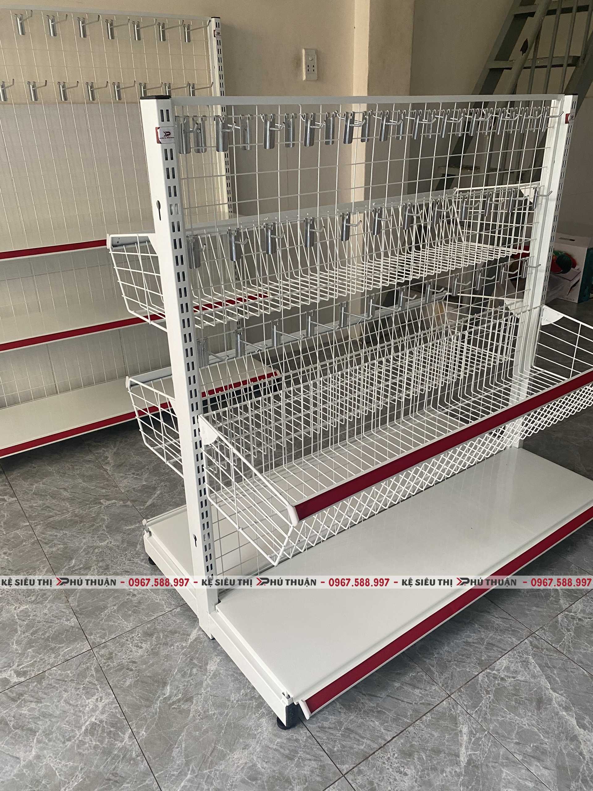 Kệ đa năng 2 mặt, số lượng ohụ kiện tùy chỉnh theo nhu cầu sử dụng