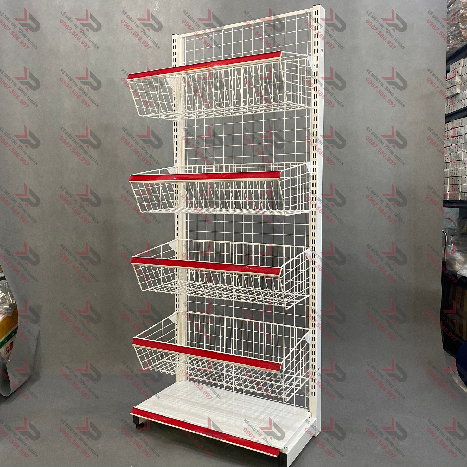 Kệ Rổ Mì ( 1 Mặt )- Dài 70 x Rộng 35 x Cao 180