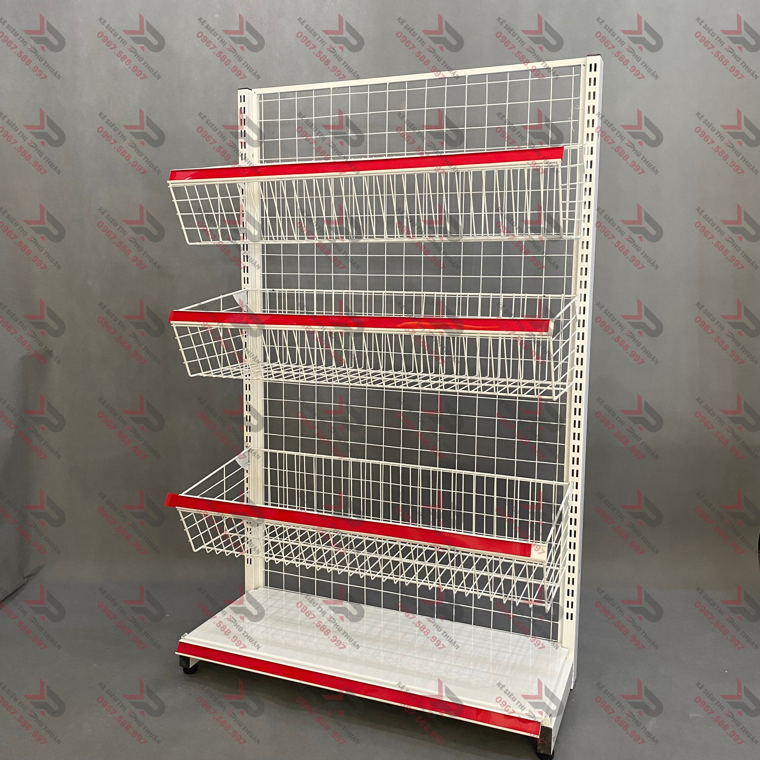 Kệ Rổ Mì ( 1 Mặt )- Dài 90 x Rộng 35 x Cao 150