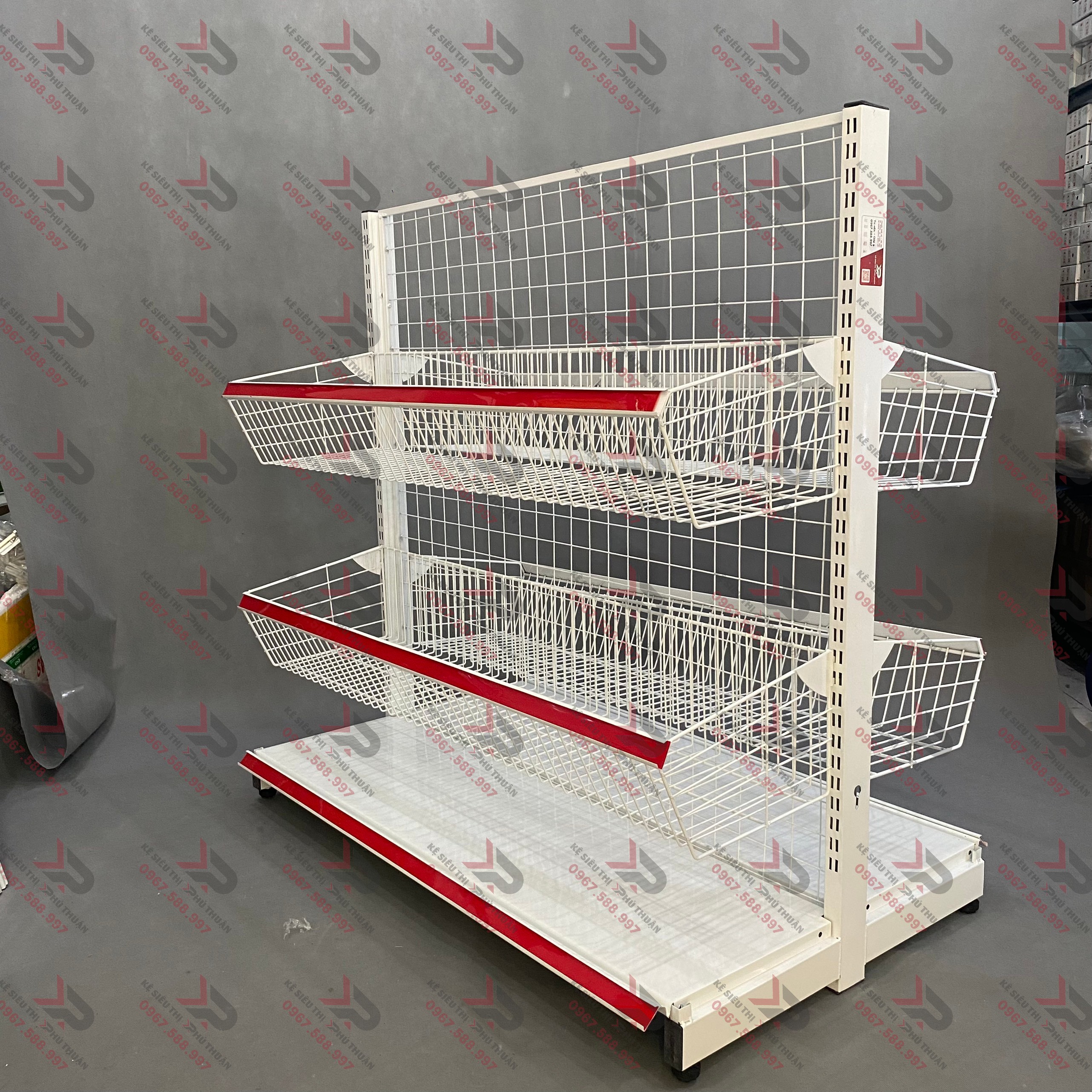 Kệ Rổ Mì ( 2 Mặt )- Dài 120 x Rộng 35 x Cao 120