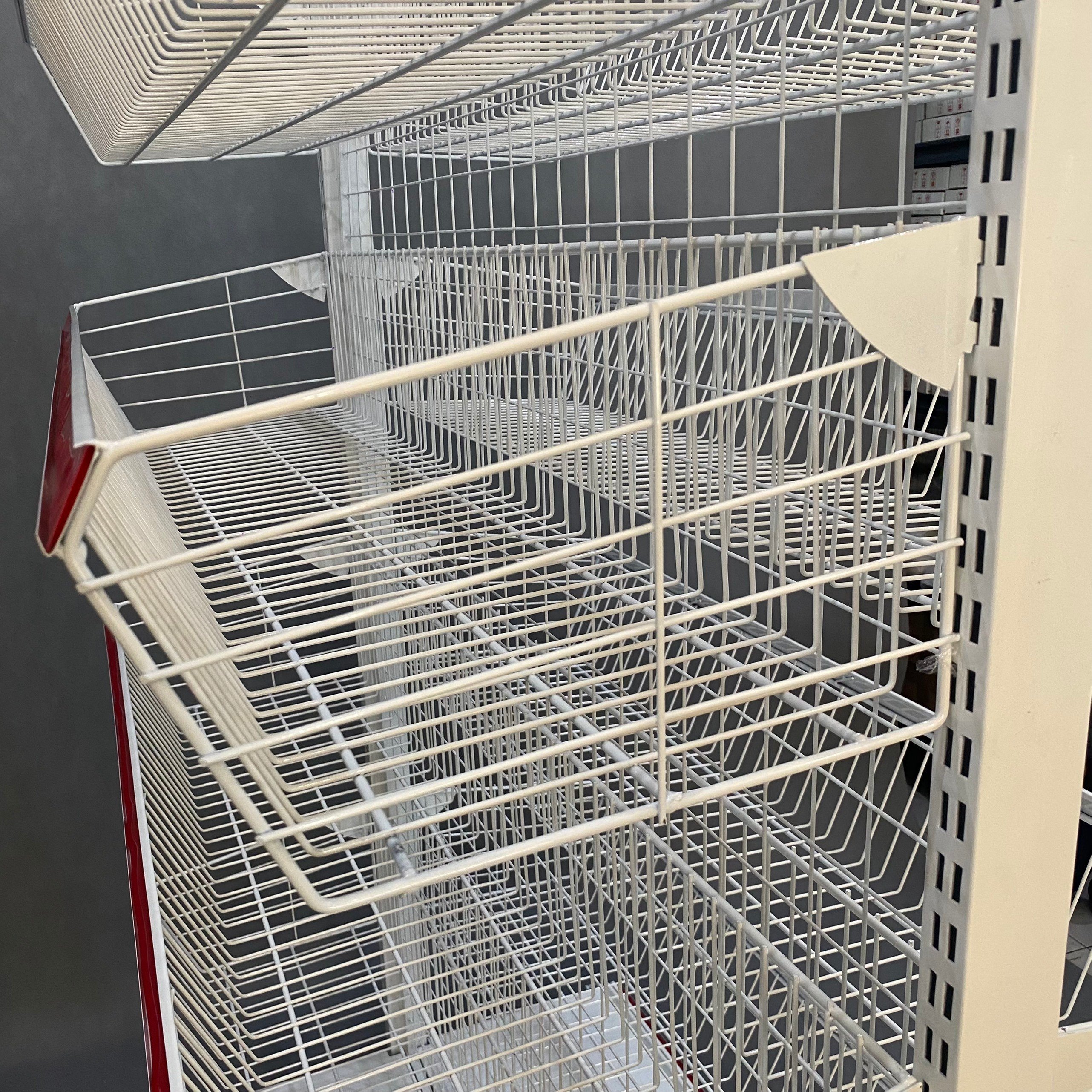 Kệ Lưng Lưới Đa Năng (1 Mặt) Dài 120 x Rộng 35 x Cao 180 x 2 Tầng x 1 Rổ x 30 Móc Lưới 20cm