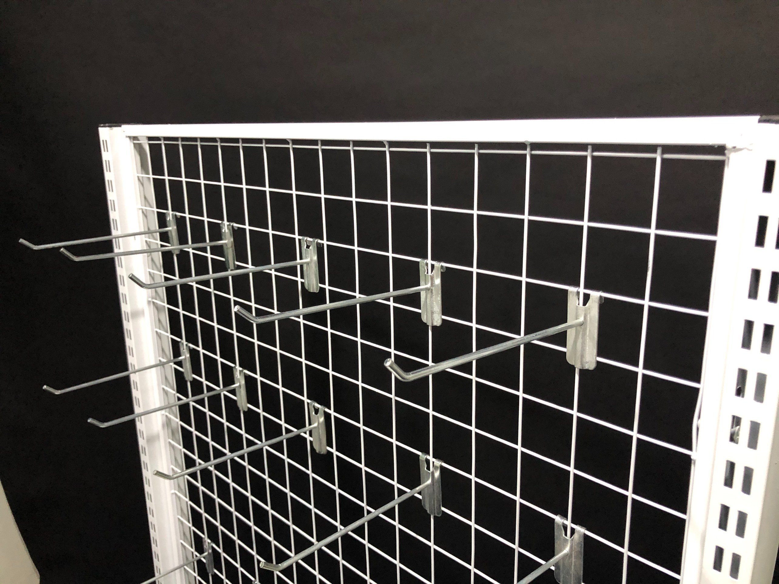 Kệ Lưng Lưới Đa Năng (1 Mặt) Dài 120 x Rộng 35 x Cao 150 x 1 Tầng x 2 Rổ x 10 Móc Lưới 20cm