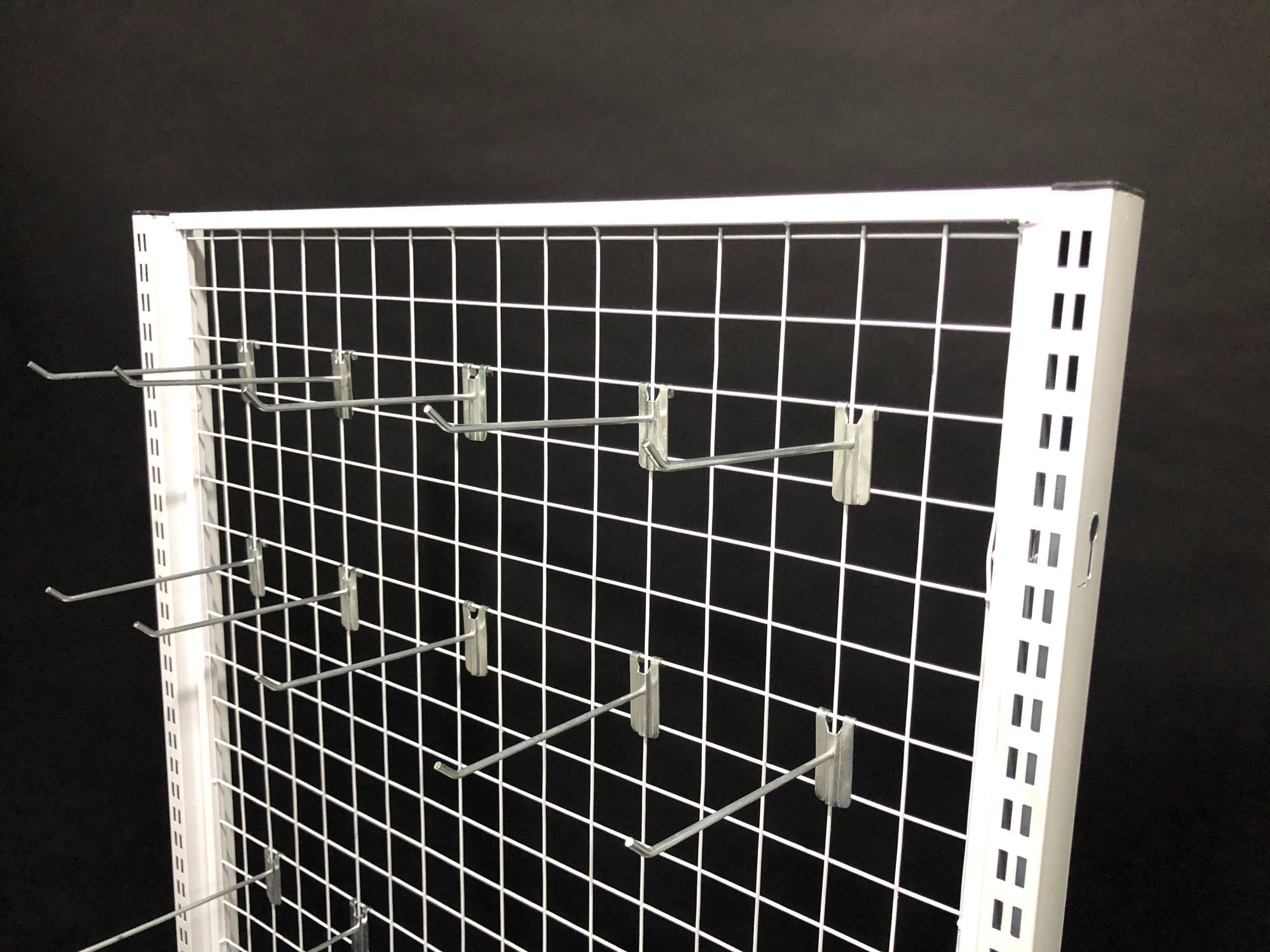 Kệ Lưng Lưới Đa Năng (1 Mặt) Dài 120 x Rộng 35 x Cao 150 x 2 Tầng x 1 Rổ x 10 Móc Lưới 20cm