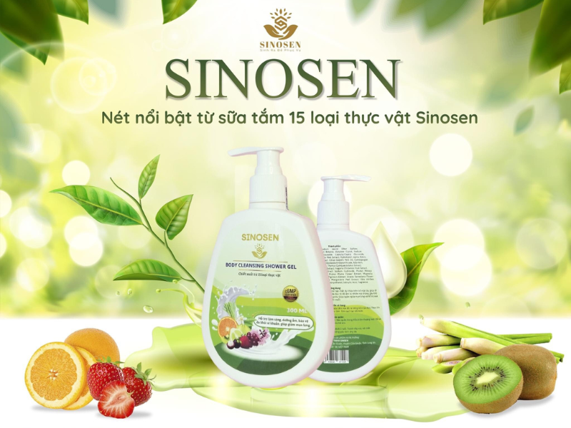 sữa tắm 15 loại thực vật Sinosen