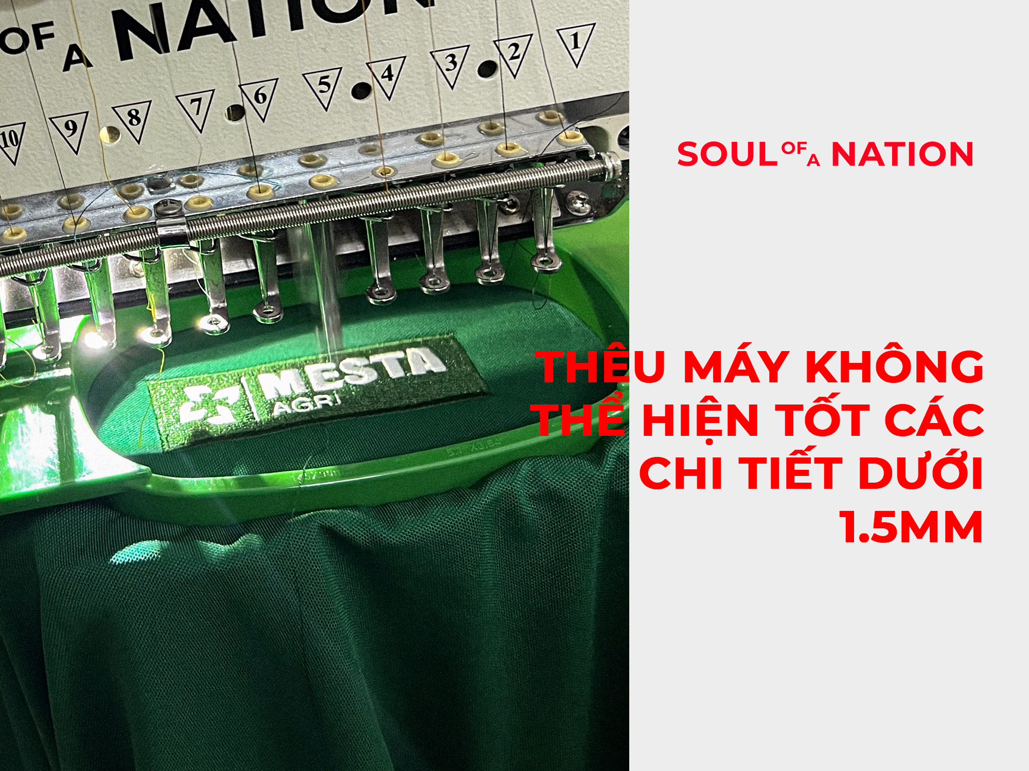 Vì sao Thêu Máy Không Thể Hiện Tốt Các Chi Tiết Dưới 1,5mm?