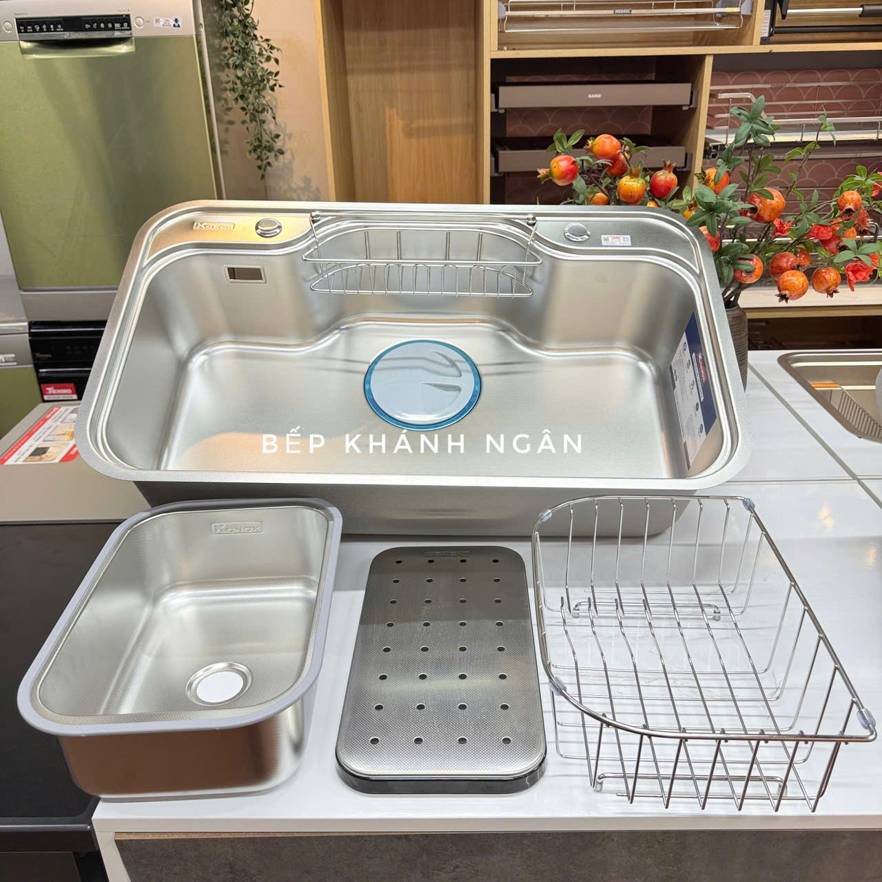 Chậu rửa bát chống xước Workstation Sink Dekor 8048SU