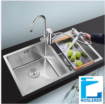 Chậu rửa bát 2 hố Roslerer RL01-7843 Inox 201