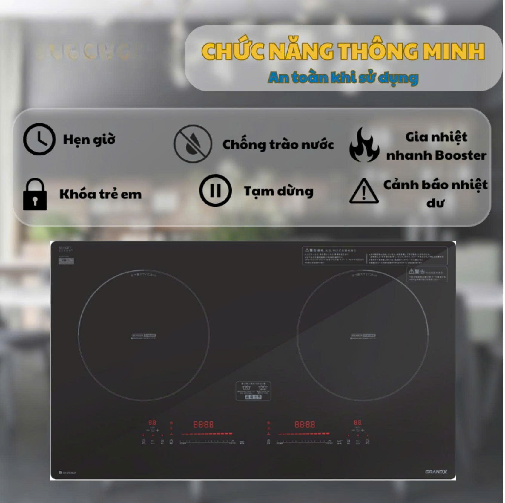 Bếp từ đôi GrandX GX IP876JP