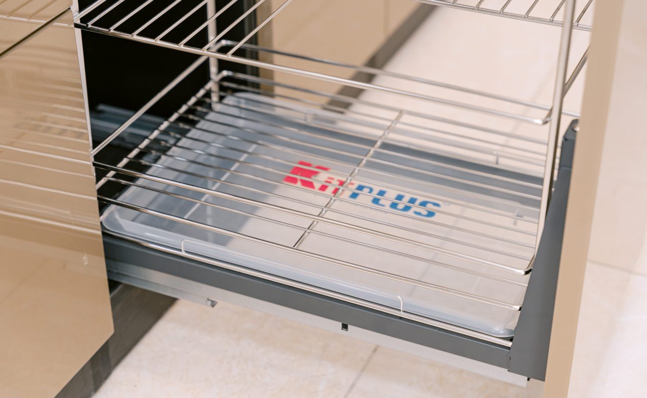 Kệ Dao Thớt Nan Dẹt KITPLUS – Giỏ & Khung Inox 304
