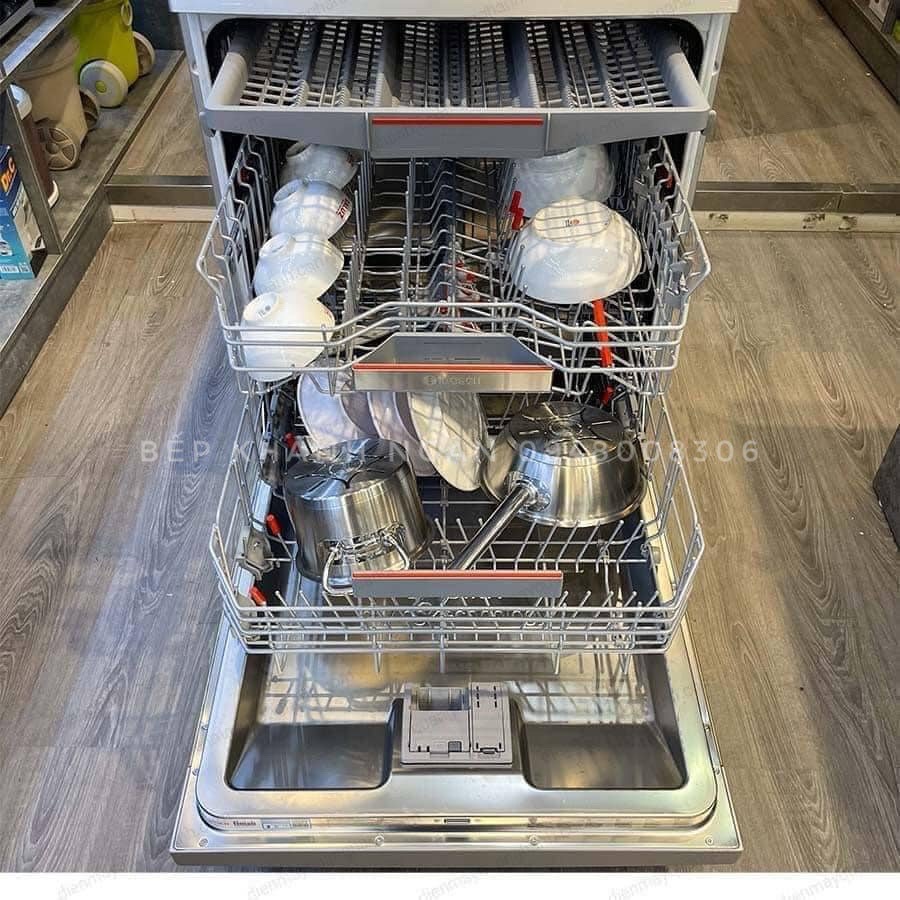 Máy rửa bát Bosch 14 bộ SMS6ZCI16E Serie 6 Sấy Zeolith Emotion Light