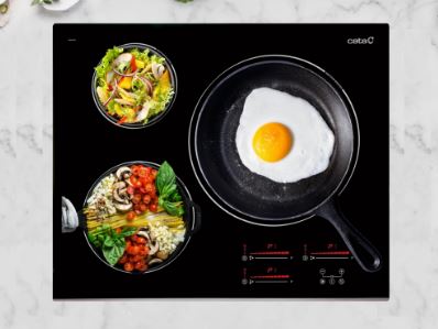 Bếp từ 3 vùng nấu Cata INSB-6032 BK Tây Ban Nha