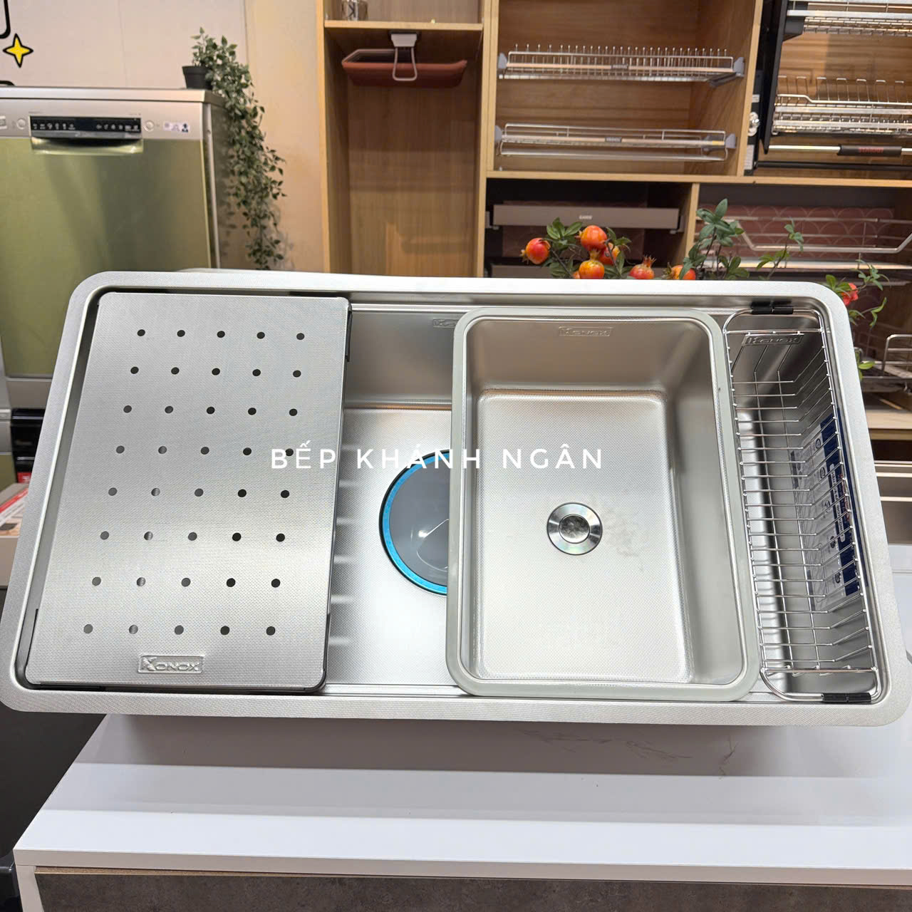 Chậu rửa bát chống xước Workstation Sink Dekor 8044SU