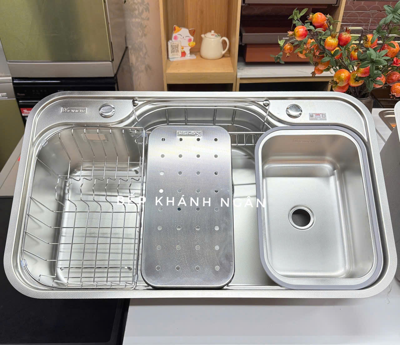 Chậu rửa bát chống xước Workstation Sink Dekor 8048SU