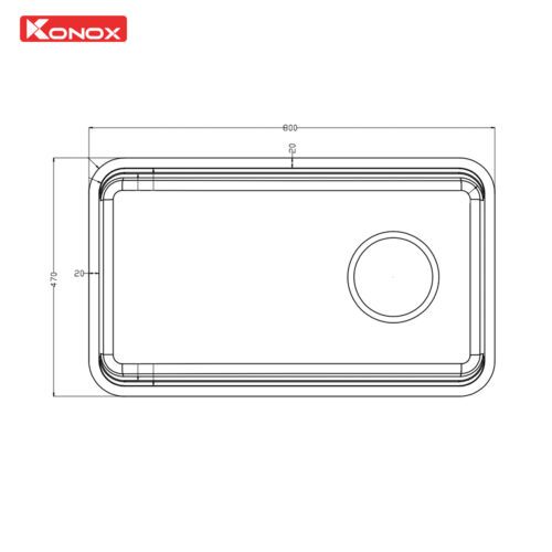 Chậu rửa bát Konox Tari 8047SU