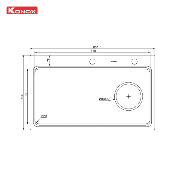 Chậu rửa bát 1 hố chống xước Workstation  Sink KN8048TS Dekor