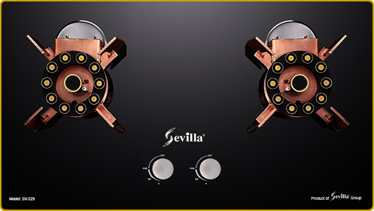 Bếp gas âm Sevilla SV-229 mâm đồng