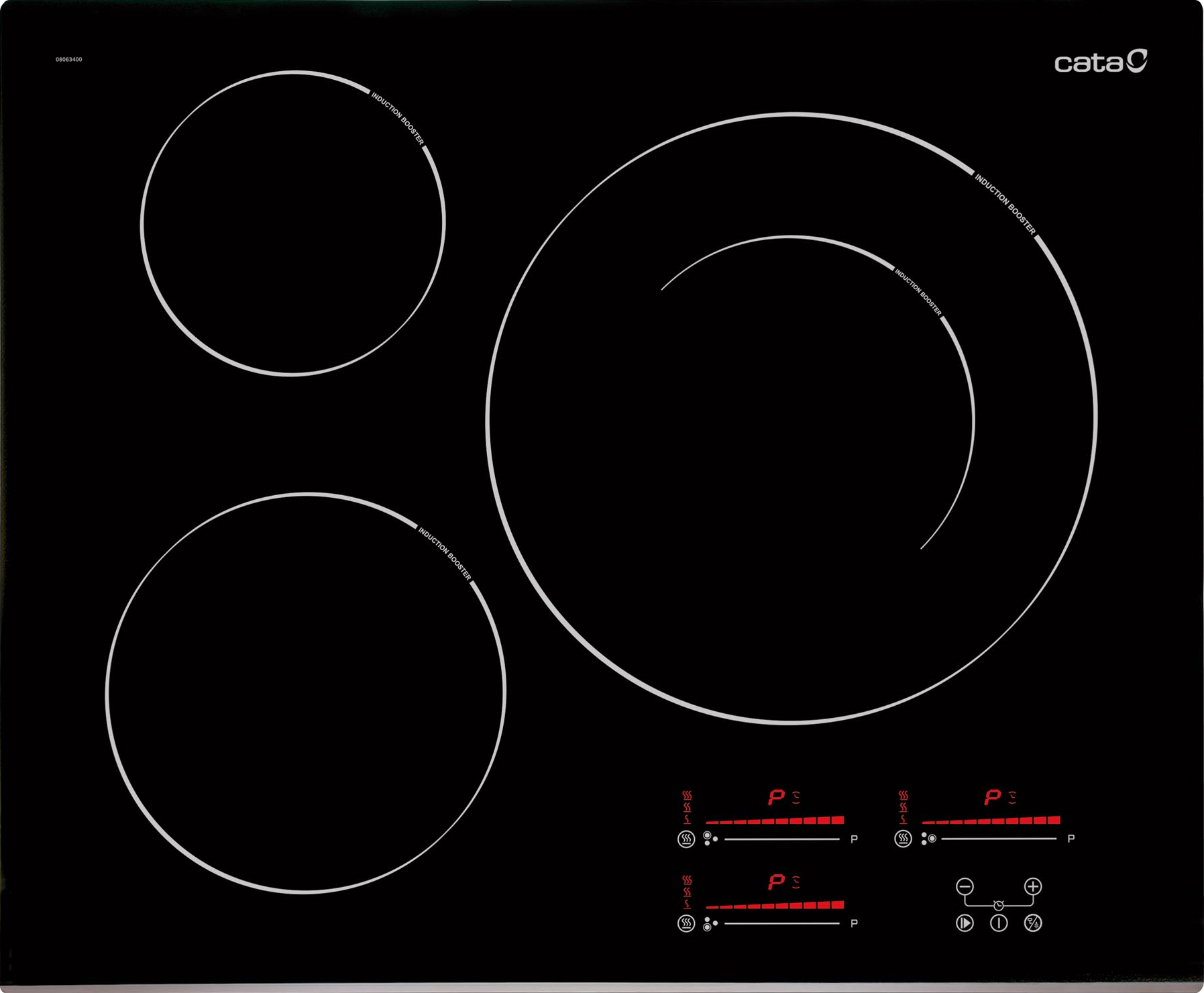 Bếp từ 3 vùng nấu Cata INSB-6032 BK Tây Ban Nha