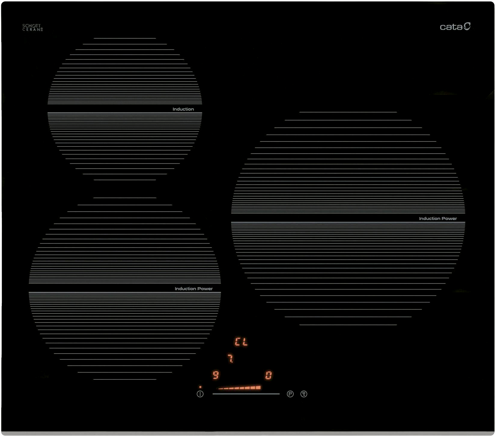 Bếp từ 3 vùng nấu Cat ISB-603 BK
