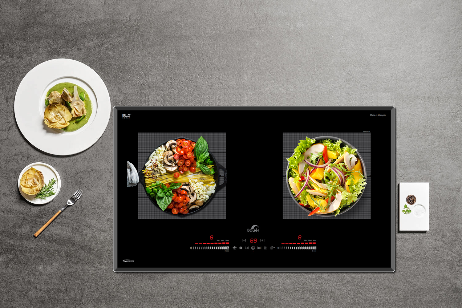 Bếp từ đôi Bauer BE 668GTA Made in Malaysia