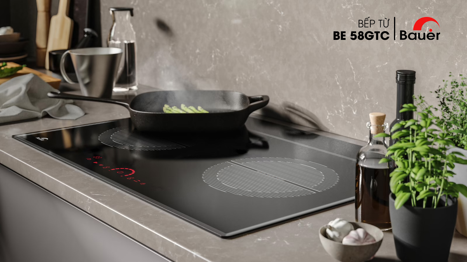 Bếp từ đôi Bauer BE 58GTC Made in Malaysia