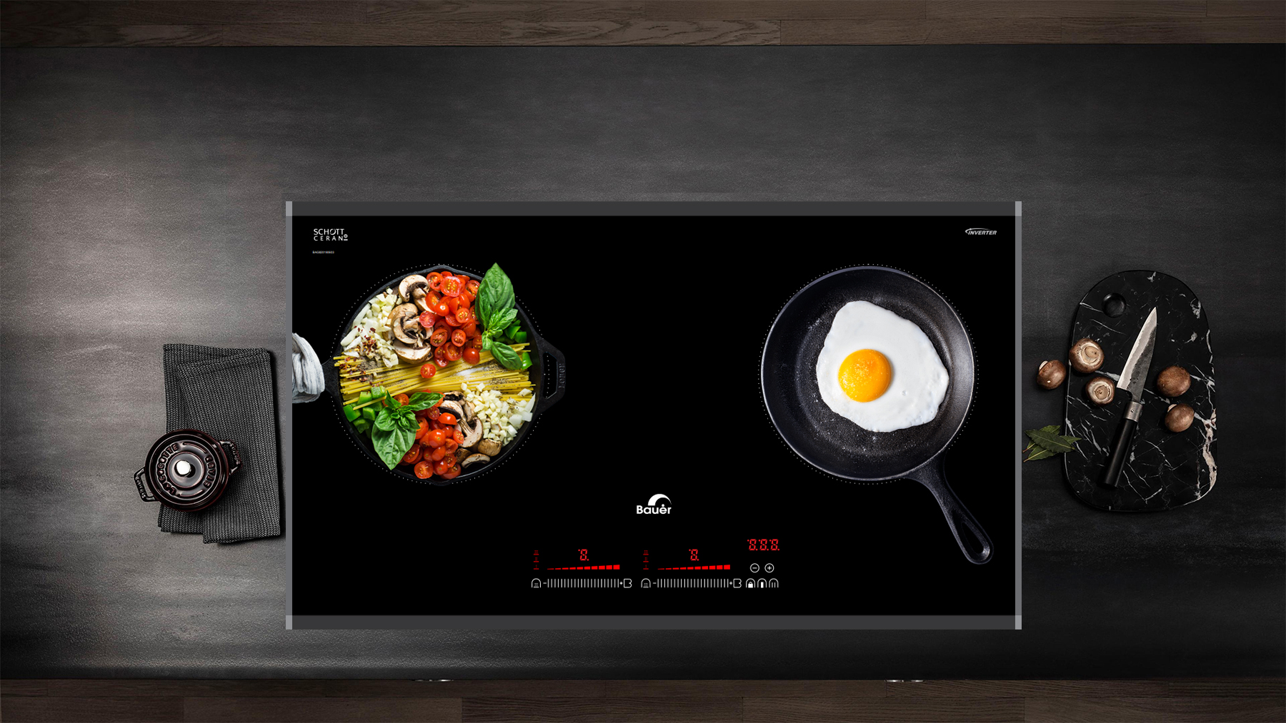 Bếp từ đôi Bauer BE 820GT Made in Germany