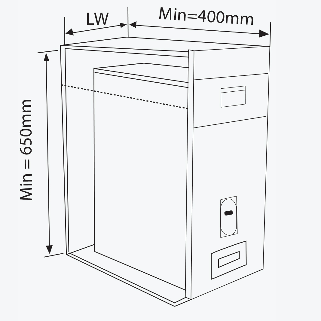 Thùng gạo mặt kính đen, 01 khoang, viền thép, nút nhấn xuống GARIS  GR06