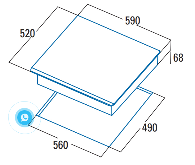 Bếp từ 3 vùng nấu Cat ISB-603 BK