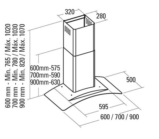 Máy hút mùi CATA GAMMA 900