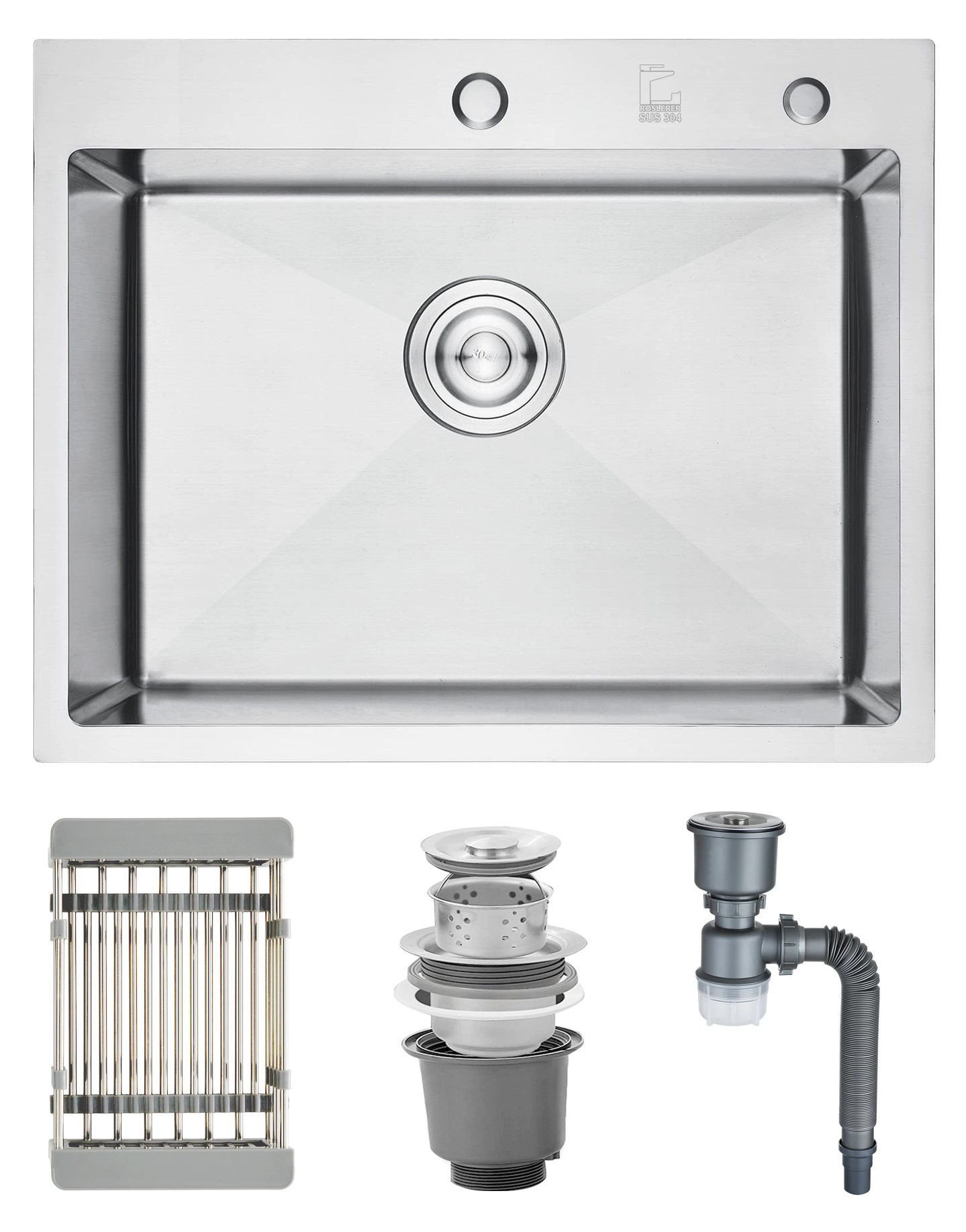 Chậu rửa bát Roslerer RL04 - 6045 inox 304