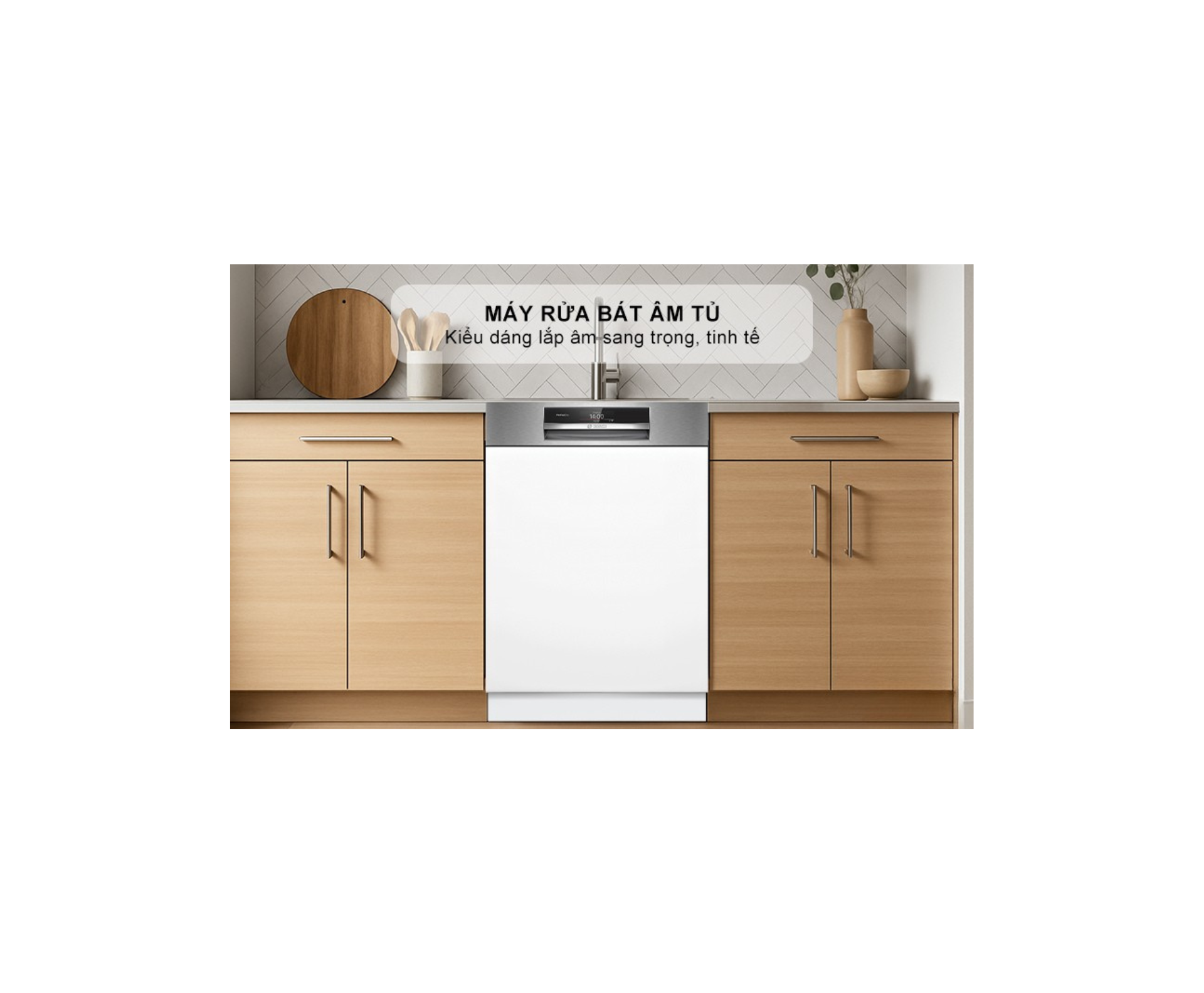 Máy Rửa Bát Bán Âm Phần  Bosch SMI8ZDS81T Series 8 Cao Cấp