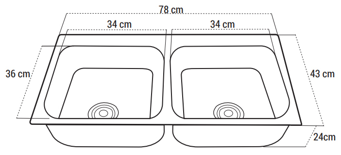 Chậu rửa bát  Roslerer RL 7843 Inox 301