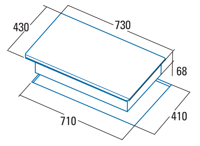 Bếp từ 3 vùng nấu Cata IB-073BK Tây Ban Nha