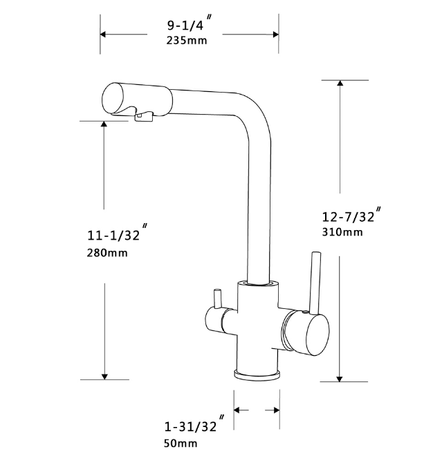 Vòi rửa bát nóng lạnh Roslerer RL 807