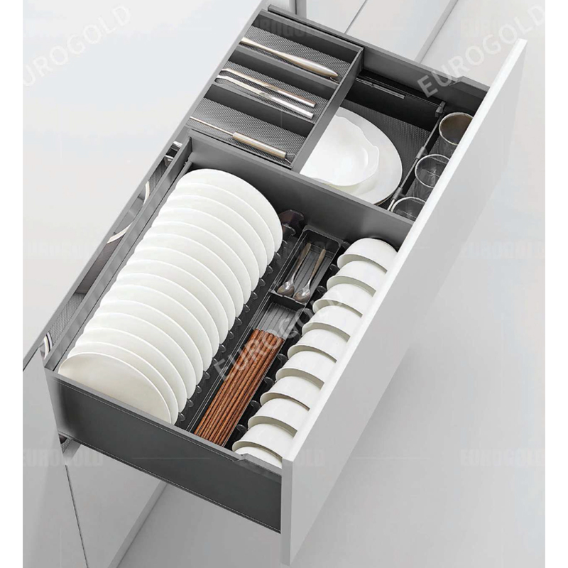 Giá bát đĩa tủ dưới Eurogold nhôm Anode cao cấp