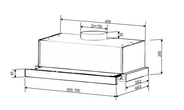 Máy hút mùi Bauer BC6002B