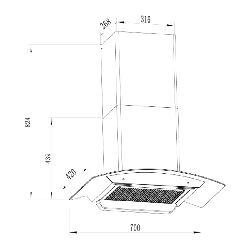 Máy hút mùi Faster CH750B tự làm sạch
