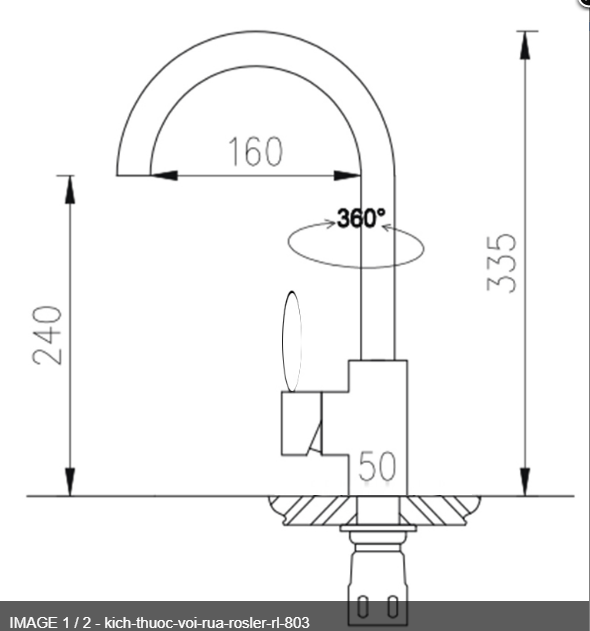 Vòi rửa bát nóng lạnh Roslerer RL 803