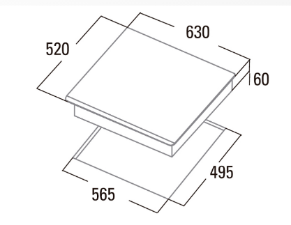 Bếp từ 3 vùng nấu Cata INSB-6032 BK Tây Ban Nha