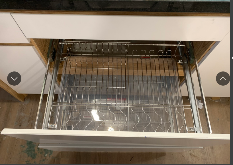 Giá bát đĩa tủ dưới Starkit Inox 304 nan dẹt