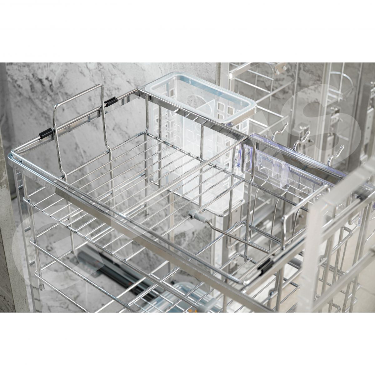 Giá dao thớt, gia vị, chai lọ, rổ nan dẹt, cánh kéo GK02 và GM02