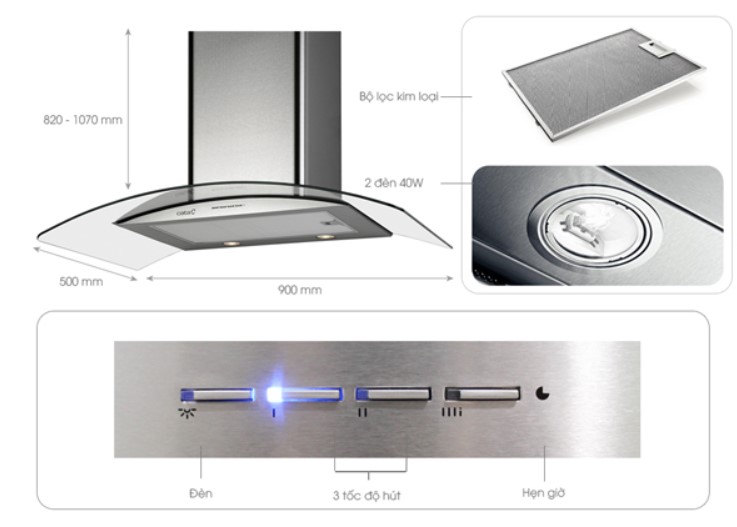 Máy hút mùi CATA GAMMA 900