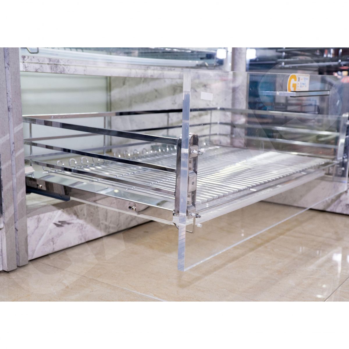 Giá để xoong nồi, rổ nan dẹt, cánh kéo GARIS GP02C