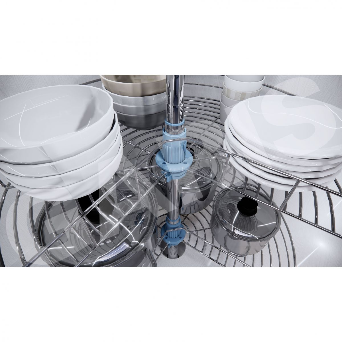 Mâm xoay góc mở 3/4  Garis GS05.80C