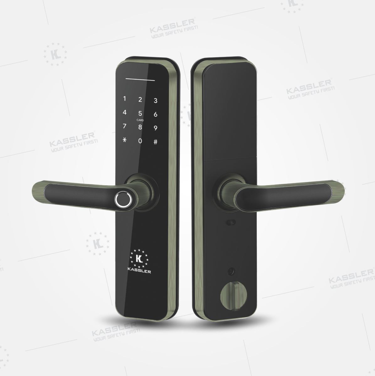 KHÓA CỬA VÂN TAY KASSLER KL-668 App Green Bronze
