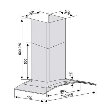 MÁY HÚT MÙI LORCA TA 2001PH-70CM