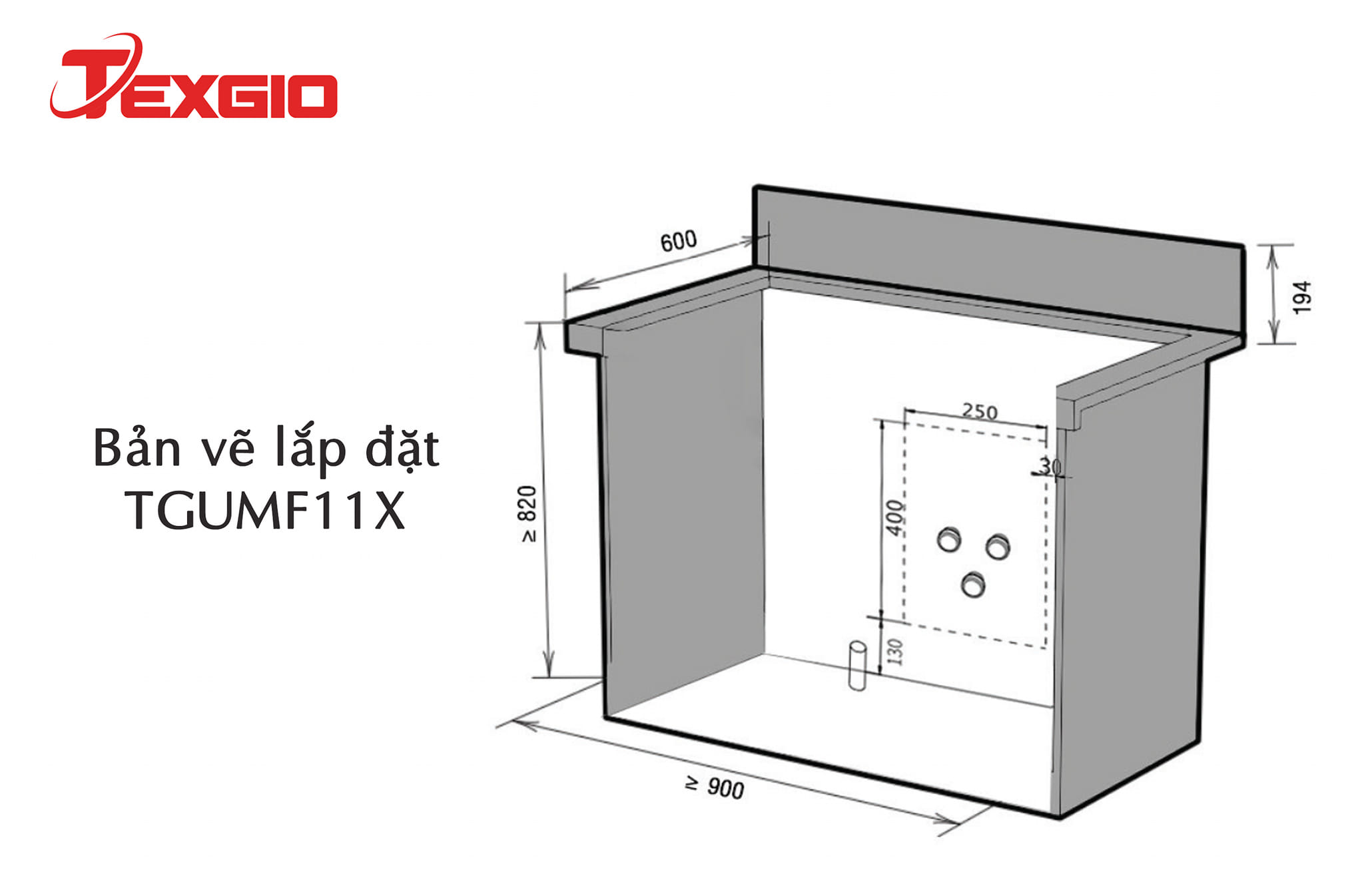 Máy rửa bát tích hợp liền chậu 11 bộ Texgio TGUMF11X