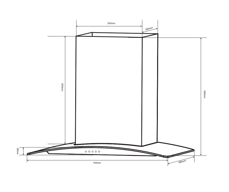 Máy hút mùi kính cong Faster FS H88 Plus