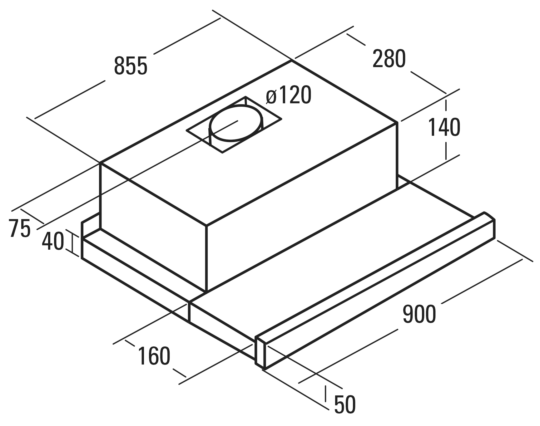 Máy hút mùi TF-2003 Duralum