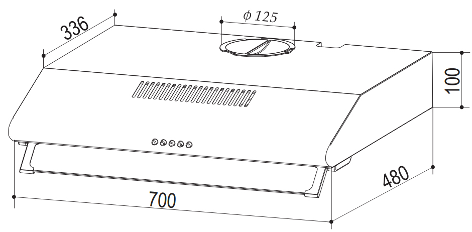 Máy hút mùi Sevilla SV 08 Black