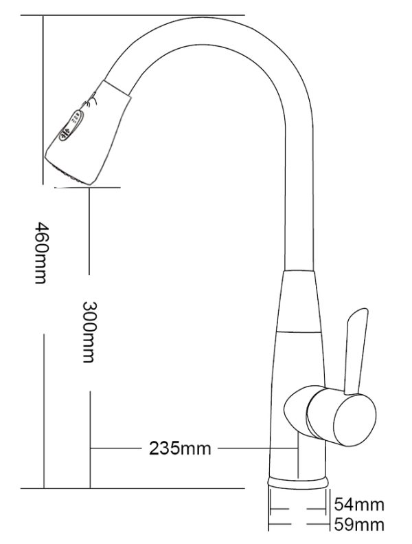 Vòi rửa bát nóng lạnh dây rút  Roslerer RL-268